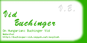 vid buchinger business card